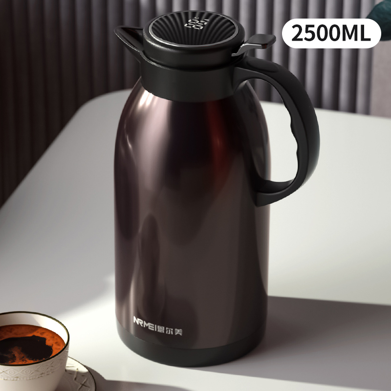 botella termica acero inoxidable termo inteligente botella de agua Jarra termo de acero inoxidable de gran capacidad, botella de temperatura con pantalla, portátil, bote de agua, 2L, 3L: 2500ML Purple