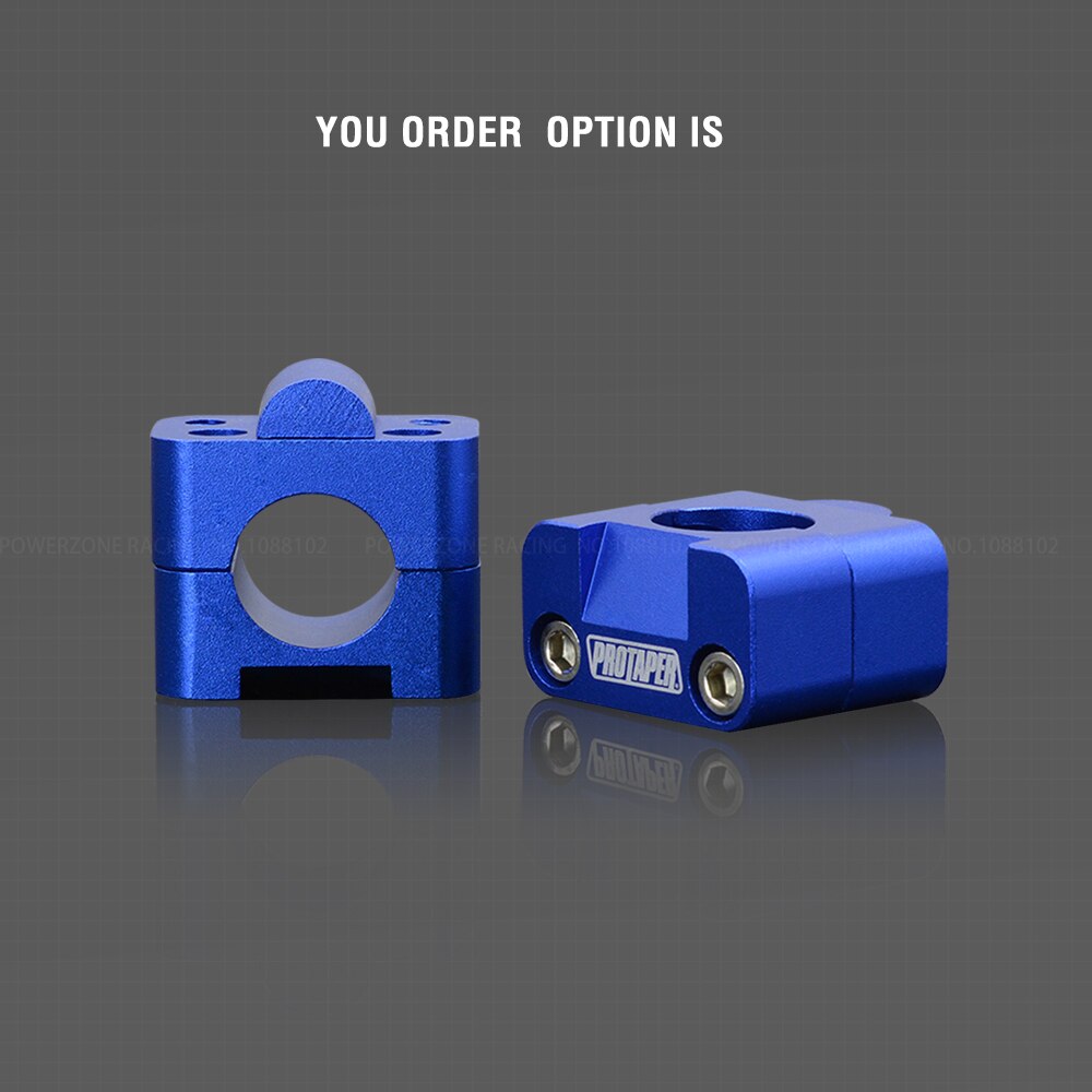 Aluminum Alloy Clamps for Motorcycle 22mm 7/8" Handlebar Riser Mount Irbis Bars kayo Motocross Enduro MX TTR T 250 Parts: Blue