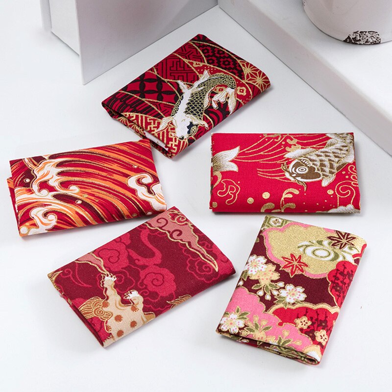 5 pçs estilo japonês tecido de pano algodão retalhos bebê acolchoado roupa costura artesanato diy material bordado acessório