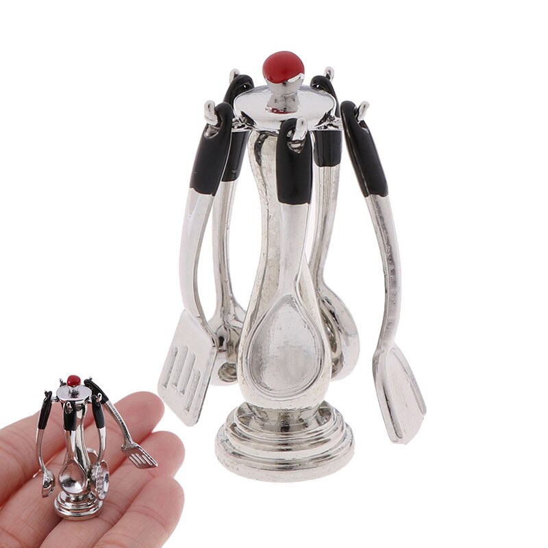 6 teile/satz Miniatur Mini Kochgeschirr Werkzeuge Halfter Miniaturen 1:12 Küche Puppenhaus Spielzeug DIY Puppenhaus Zubehör Bausatz