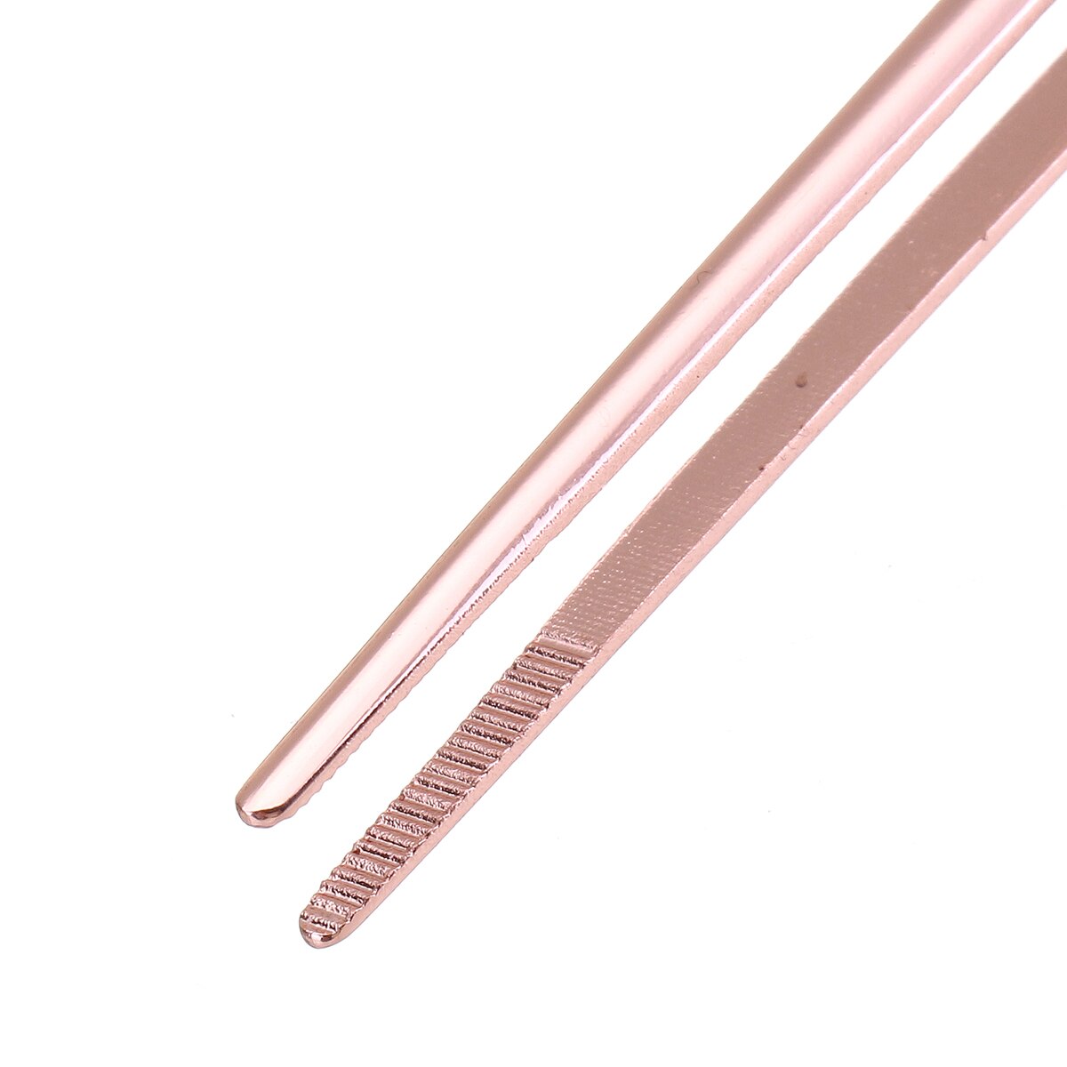 13.9cm/5.47inch Chef Plating Tweezer Tongs Serving Presentation Stainless Steel Offset Kitchen Tool Rose Gold