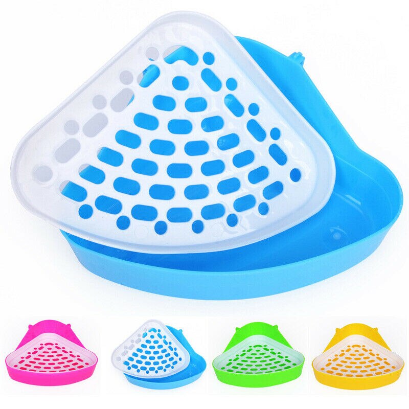 Bac à litière d'angle pour animaux domestiques, pour Hamster, chat, lapin, nettoyage, intérieur, formation pour petits animaux
