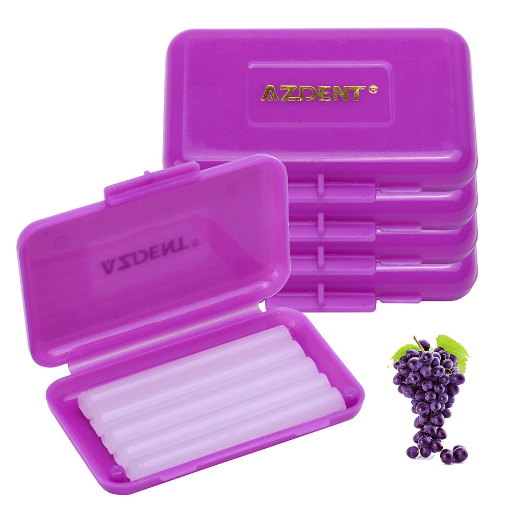AZDENT-varillas de cera para alivio de cera de ortodoncia Dental, 5 cajas, para aparatos ortopédicos, irritación de las encías, 10 tipos, elija el blanqueamiento Dental, higiene bucal: Plata