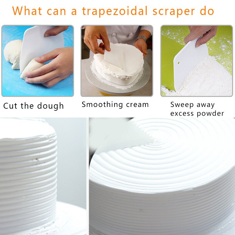 Plastic Dough Scraper for Bread Making & Cake Decorating Pastry Tools Plane regiment Shave cream Bake plastic scratchers
