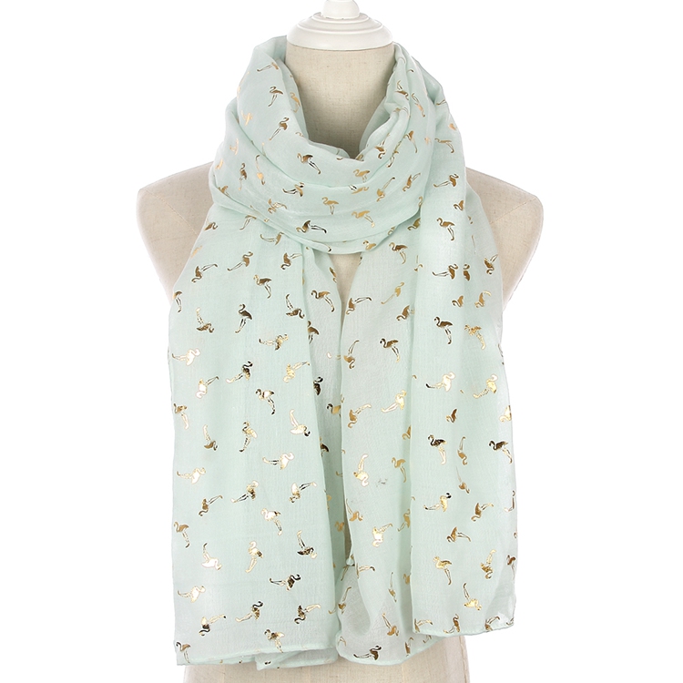FOXMOTHER-écharpe, châle, couleur bleu ciel, menthe jaune feuille d'aluminium or, flamant rose, portefeuille pour femmes, nouvelle: Mint Green
