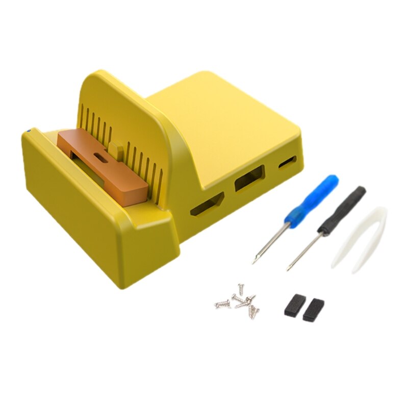 Handgefertigter ladeständer mit kühlbasis, kompatibel mit der nintendo switch lite konsole, mit 2 usb-anschlüssen, ladestation für spielkonsolen 95af