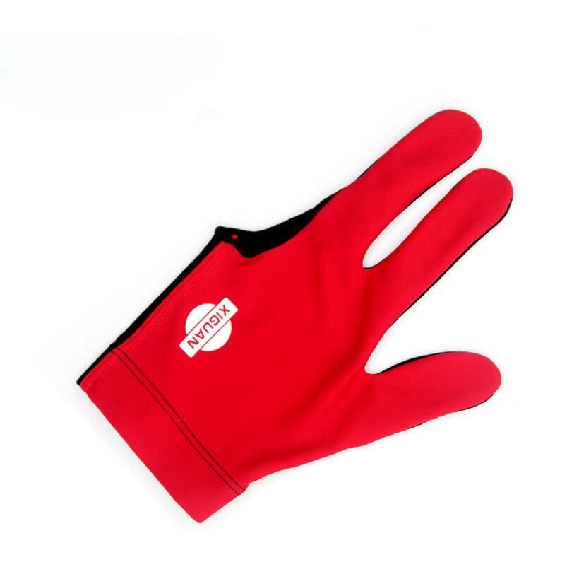 Billiard Glove Three Fingers Left Hand Red/Blue/Yellow Colors Gloves Billiard Accessories China