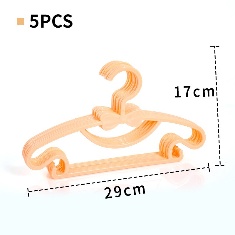 Appendiabiti per bambini appendiabiti portatili appendiabiti per bambini in plastica appendiabiti per bambini organizzatore di abbigliamento per bambini 5 pezzi: Orange 5pcs