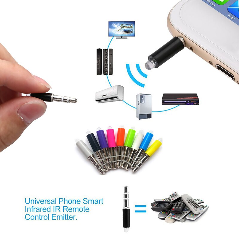 3.5mm Mobile Phone Smart Infrared IR Remote Control Infrared Transmitter TV Air Conditioner Mini Intelligent Remote Control Plug