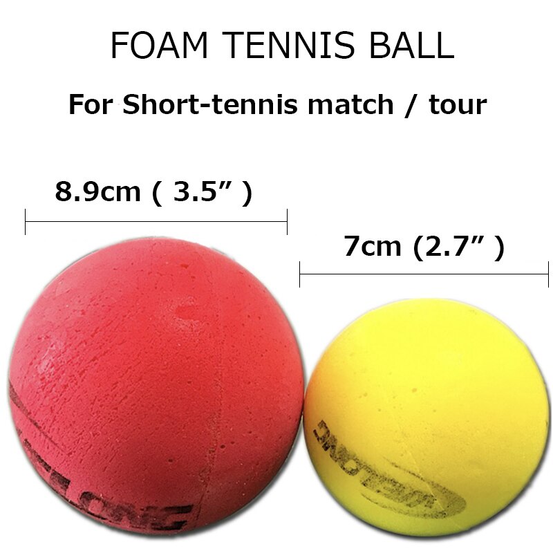 Pelota de espuma de tenis de 7cm y 9cm para niños, pelota de entrenamiento elástico, suave, verde, rosa y amarillo