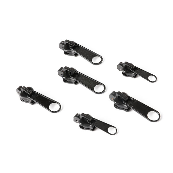 6 stks/partij 1.3x3.6x1.1 cm/1.1x3.4x1 cm/1x2.8 x 0.85 cm Universal Instant Fix Rits Reparatie Kit Vervanging Zip Slider Tanden Ritsen: Black