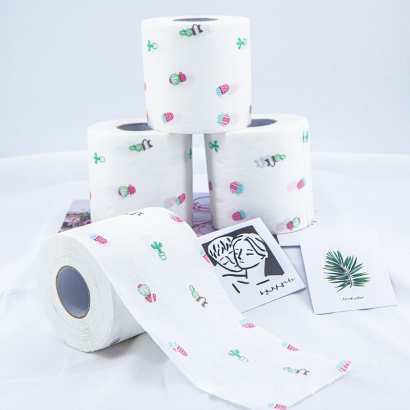 Hauska painettu kuvio wc-paperi 2 kerrosta 250 arkkia puumassarullapaperi hajusteeton pehmopaperi kotikylpykeittiöön