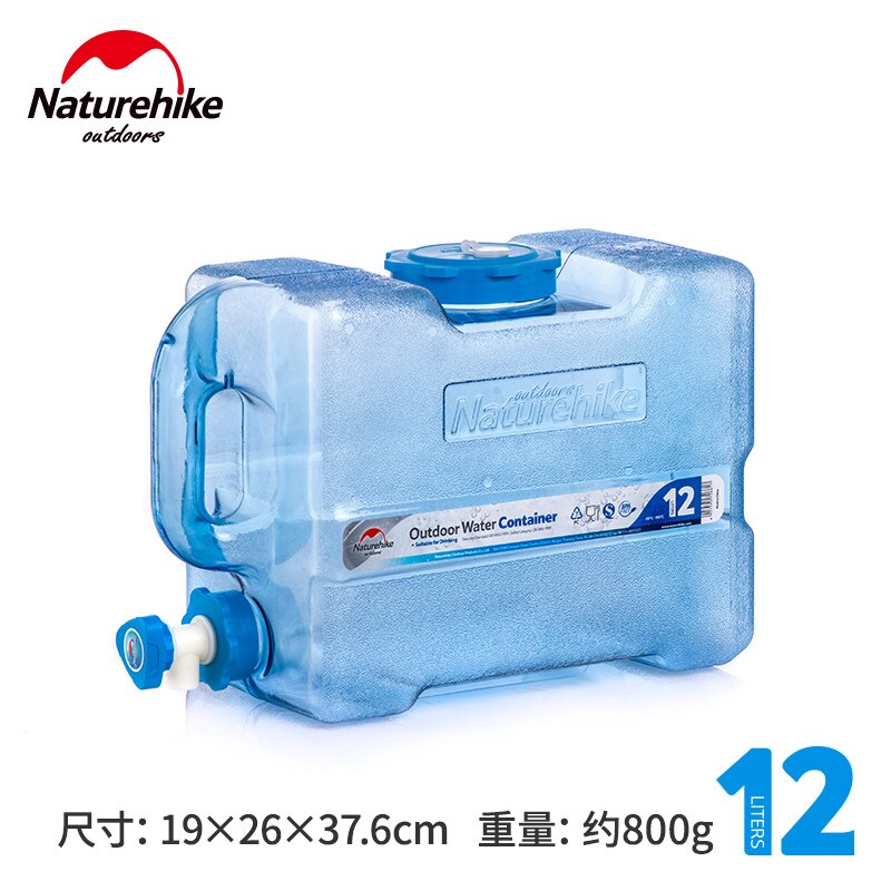 Naturehike Lebensmittel Klasse PC Wasser Behälter Ich bin Freien Große Kapazität Wasser Eimer Wandern Camping Wasser Panzer Mit Wasserhahn: 12L