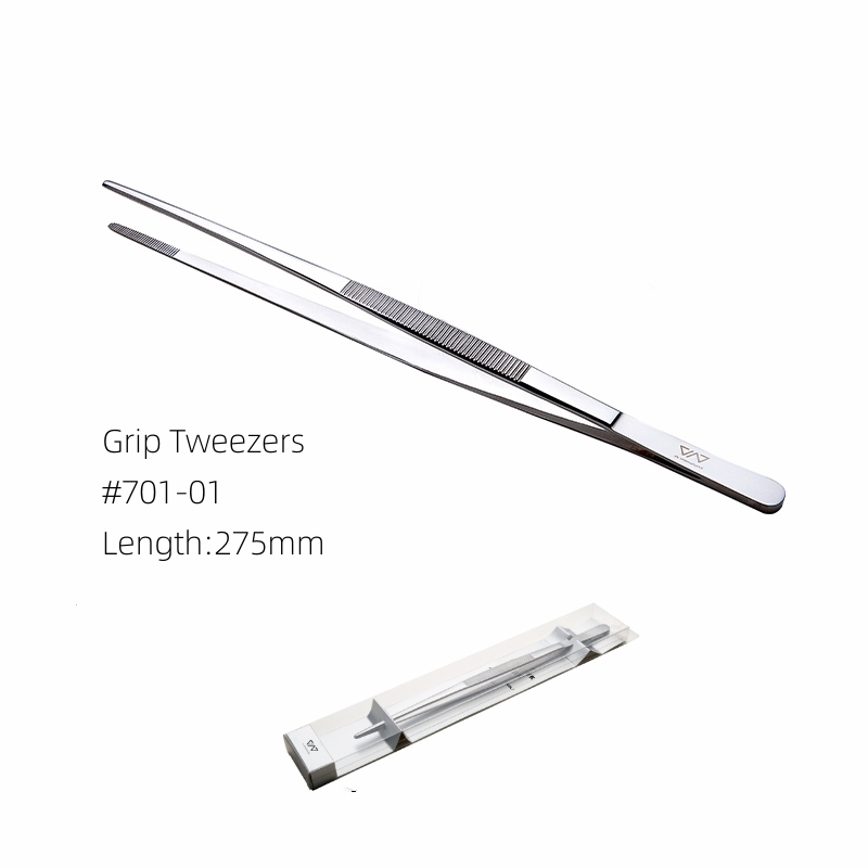 VIV Aquarium Aquatic Stainless Spring Steel Plant Scissors Curved Wave Shape ADA Cleaning Maintenance Tool: Grip Tweezers 701-01