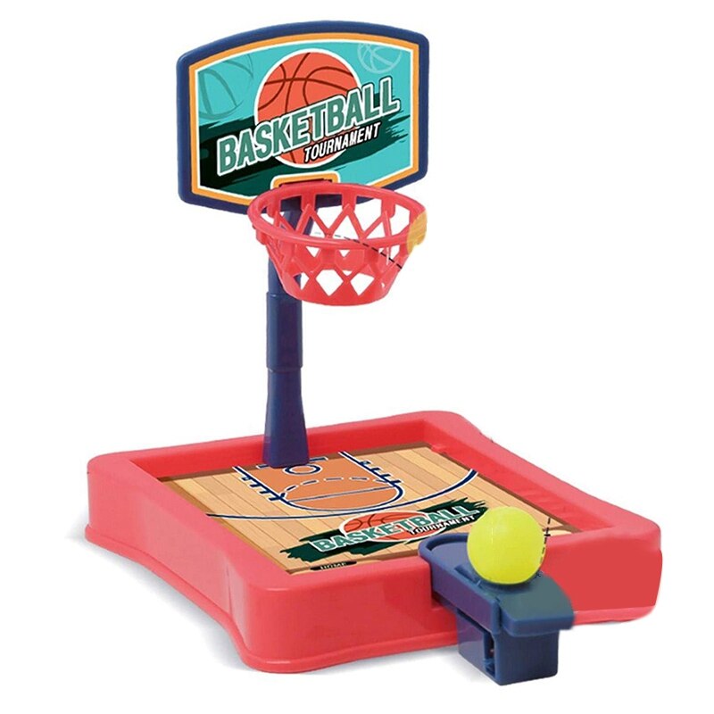 Mini Faltbare Tischplatte Basketball Spiel Spielzeug Finger Auswurf Basketball Maschine Ich bin Freien Neuheit Spielzeug: rot