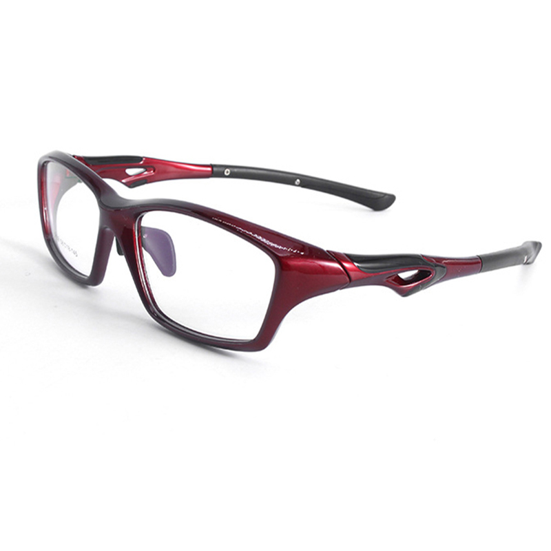 Sport Eyeglass Frames Myopia Glasses Optical Eyewear Frame TR-90 Rectangle Full Frames Eyewear Glasses: red