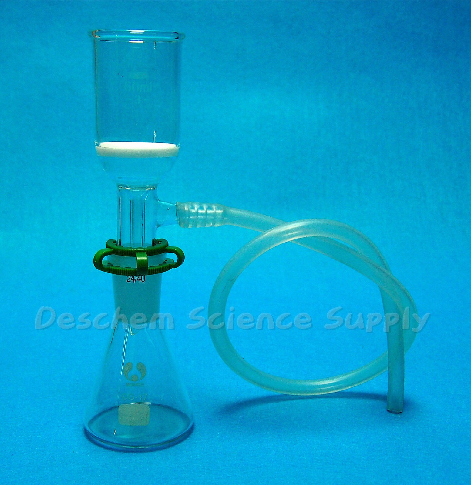 100ml,Glass Suction Filter Unit,Erlenmeyer Bottle,Buchnel Funnel,W/Rubber Hoses