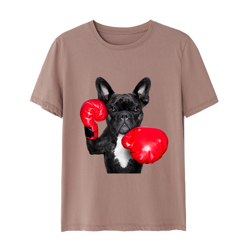 Custom Stickers Iron-On Transfer Dog With Boxing Gloves Clothes Heat Transfer Iron On Stickers Diy Accessory Applique Clothes