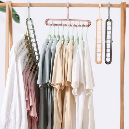 Clothes hanger closet organizer Space Saving Hanger Multi-port clothing rack Plastic Scarf cabide Storage hangers for clothes