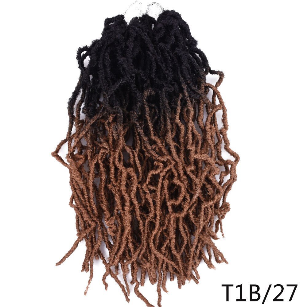 Bobbi Boss Nu Locs cheveux au Crochet 18 pouces synthétique Ombre tressage cheveux pour les femmes noires déesse Faux Locs tresse Extension de cheveux: T1B / 27 / 3 Pcs/Lot