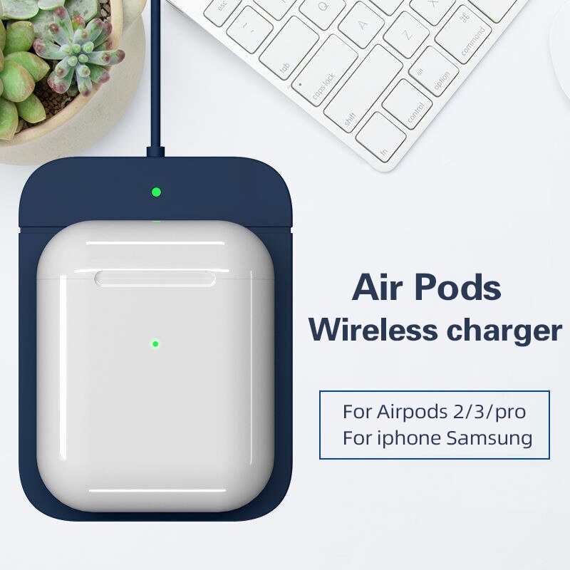 Qi Wireless Charger for Airpods 2 3 Pro Bluetooth Earbuds 2 in 1 Wireless Charger Stand Fast Charging Phone Charger