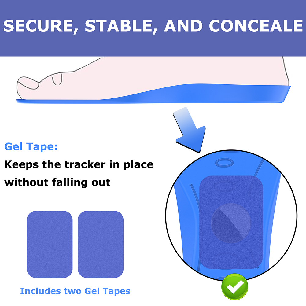 Inlegzolen voor Airtag Comfortabele, veilig gemonteerde inlegzolen Inlegzolen voor schoenen Tracker-inlegzolen voor kinderen en senioren