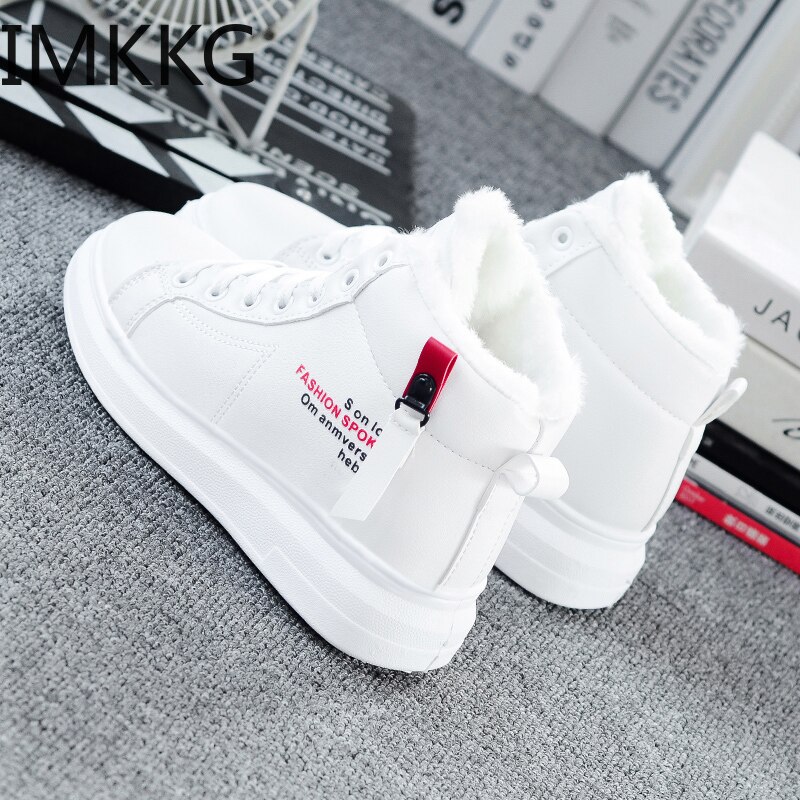 Winter Boots Women Ankle Boots Warm Winter Woman Shoes Sneakers Flats Lace Up Ladies Shoes Women Short Snow Boots