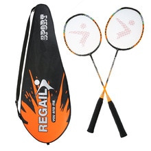 REGAIL 88g 2 Player Badminton Racket Replacement Set Carbon Fiber Badminton Racquet Ultra Light Badminton Racket with Bag