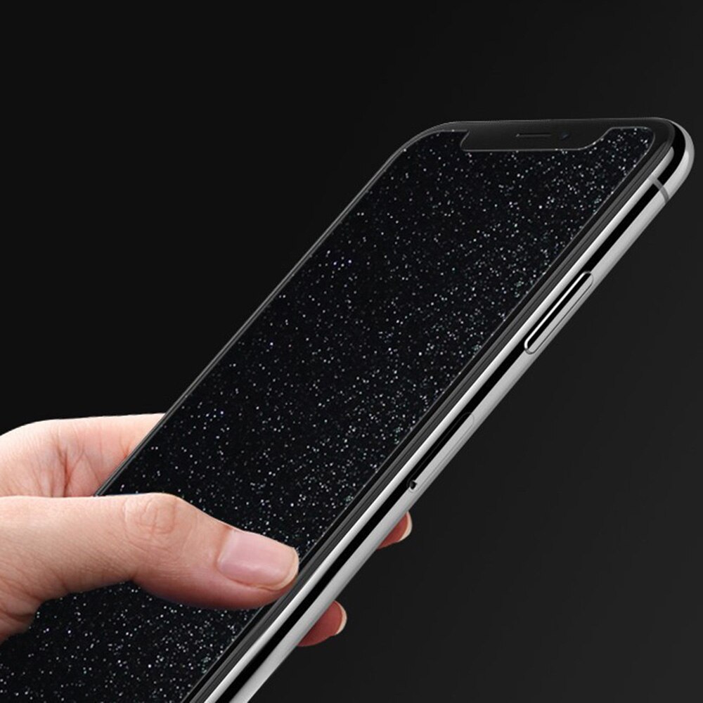 Protecteur d'écran pour iPhone, Film en verre trempé à paillettes de diamant 9H pour modèles 13 12 11 Pro MAX X XR XS Max 6 7 8Plus