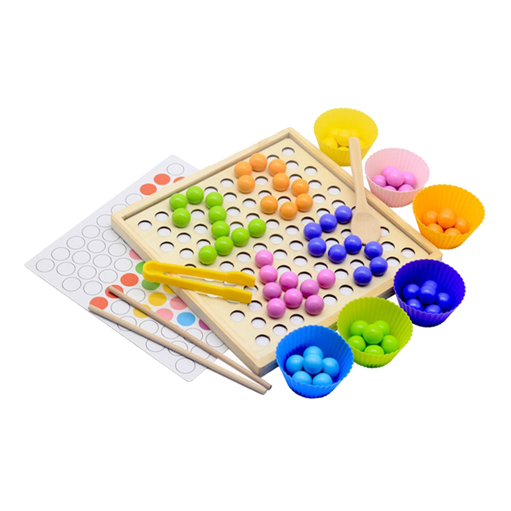 Memory Matching Toy, Hands Brain Training Clip Beads Game Two In One Toy