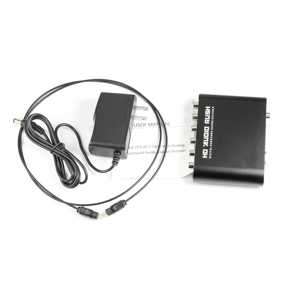 Decodificador de Audio Dolby Digital 5,1 Dts/Ac-3, convertidor óptico a RCA de 5,1 canales, adaptador de Audio de sonido, convertidor y amplificador EU: US