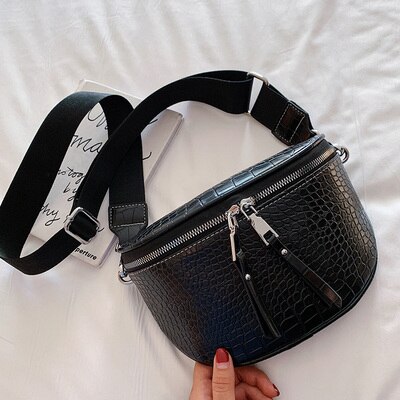 Vintage zadel schouder crossbody messenger bags dames luxe merk damestassen handtassen: Zwart
