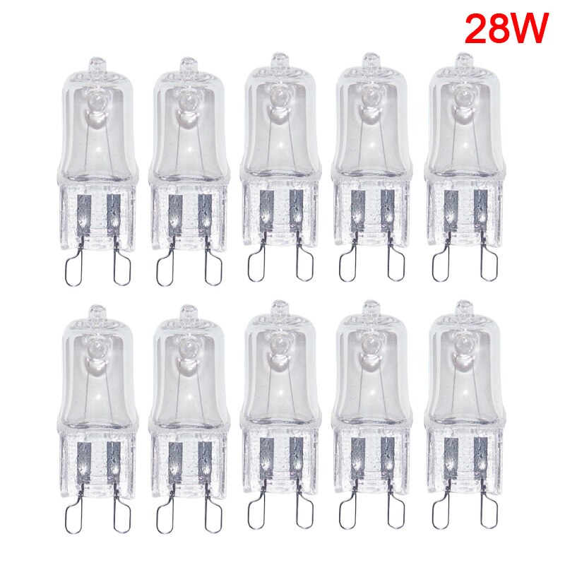 10Pcs Oven Light Bulb G9 High Temperature Bulb Steamer Light 25w 28w 40w 60w: 28W