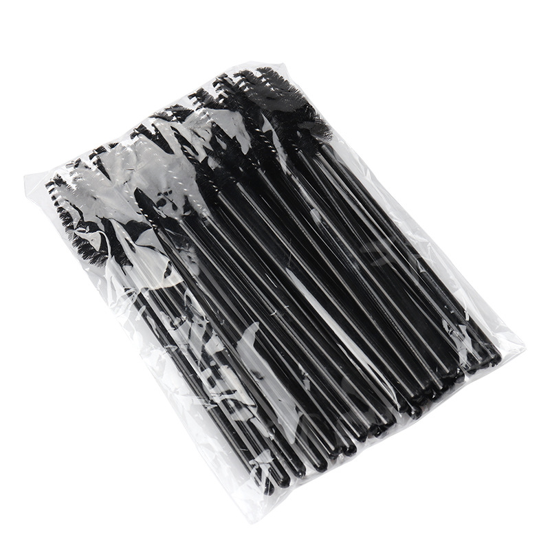 50Pcs Wimper Wenkbrauw Borstel Water Shape Nylon Materiaal Wimpers Make Borstels Wimper Extension Beauty Tools Mascara Wand: Blauw