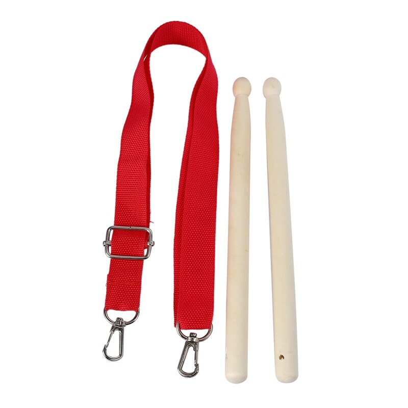 Ensemble de tambour en bois avec sangle de transport, jouet pour enfants, pour les tout-petits, développer le sens du rythme des enfants