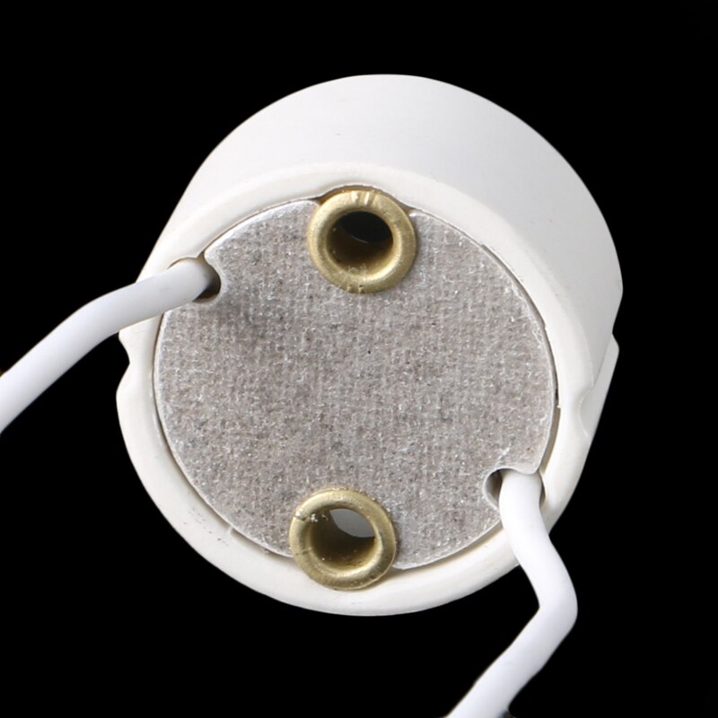 Base de bombilla LED GU10 para halógeno, soporte de cerámica para lámparas, conector de cable, soporte para lámpara