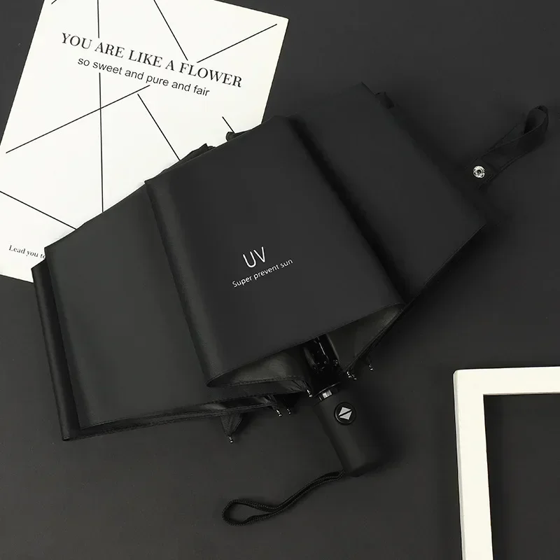 72 Bone Fully Automatic Umbrellas Reinforced UV Protection Umbrella Double Person Sunscreen Umbrellas Men'S Durable Rain Gear