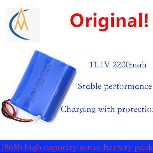 18650 oplaadbare lithiumbatterijen van 2200 mah , 11.1v 12v met stekker, serie 3 visverlichting, driehoekige zaklamp, krachtige led-verlichting