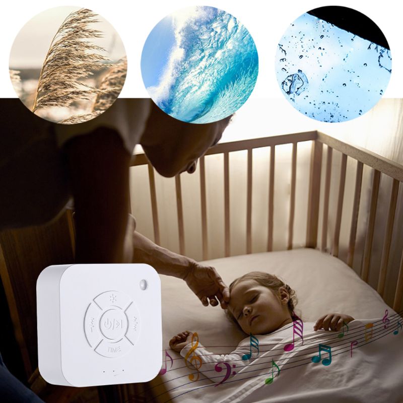 Hvid støj maskine usb genopladelig tidsbestemt nedlukning søvn lyd maskine til at sove og afslapning til baby voksne kontorrejser