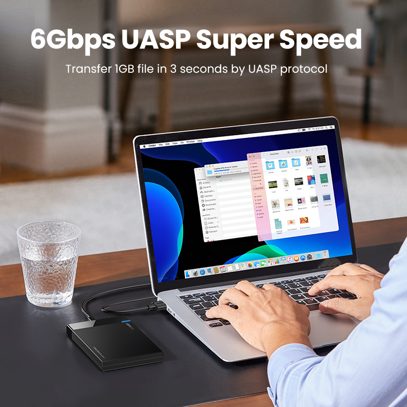 Ugreen hårddiskhölje 2.5 -tums sata till usb 3.0- hårddiskhölje för ssd-disk hårddiskbox usb  c 3.1 gen 2- hölje externt hårddiskhölje