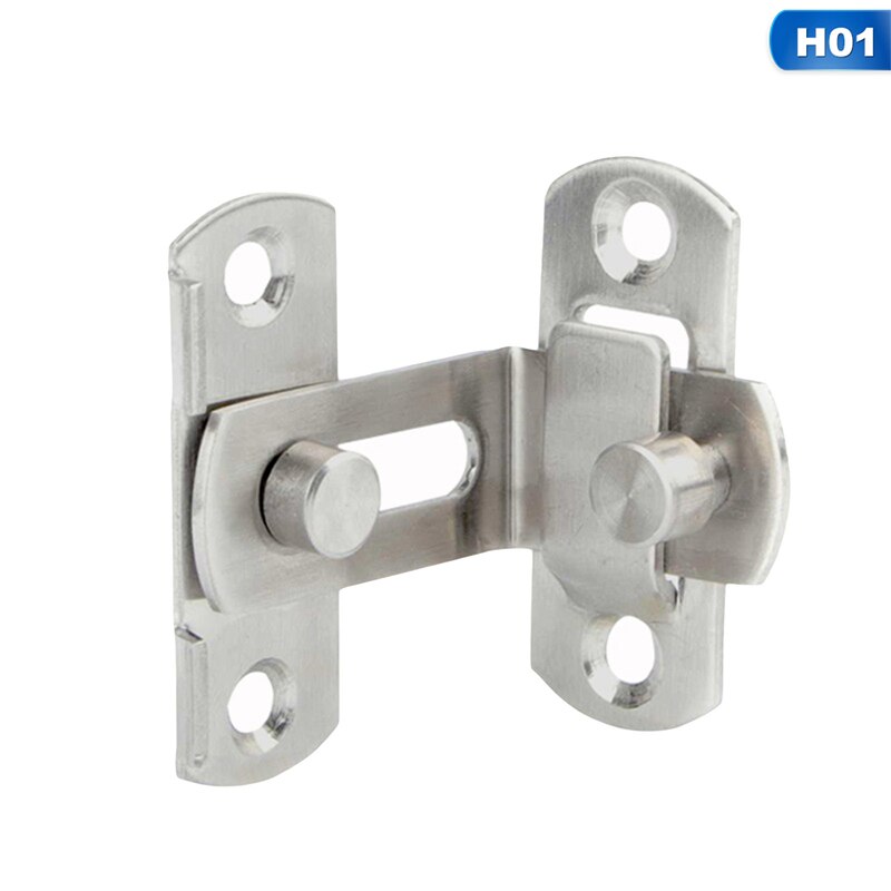90 Degree Hasp Latches Stainless Steel Sliding Door Chain Locks Security Tools Hardware For Window Cabinet Hotel Home: Default Title