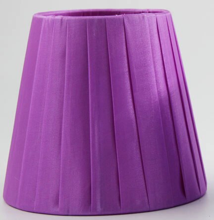 Mini abat-jour à Clip 12cm/ 4.21 pouces, blanc cassé/violet clair/blanc froid/violet: violet