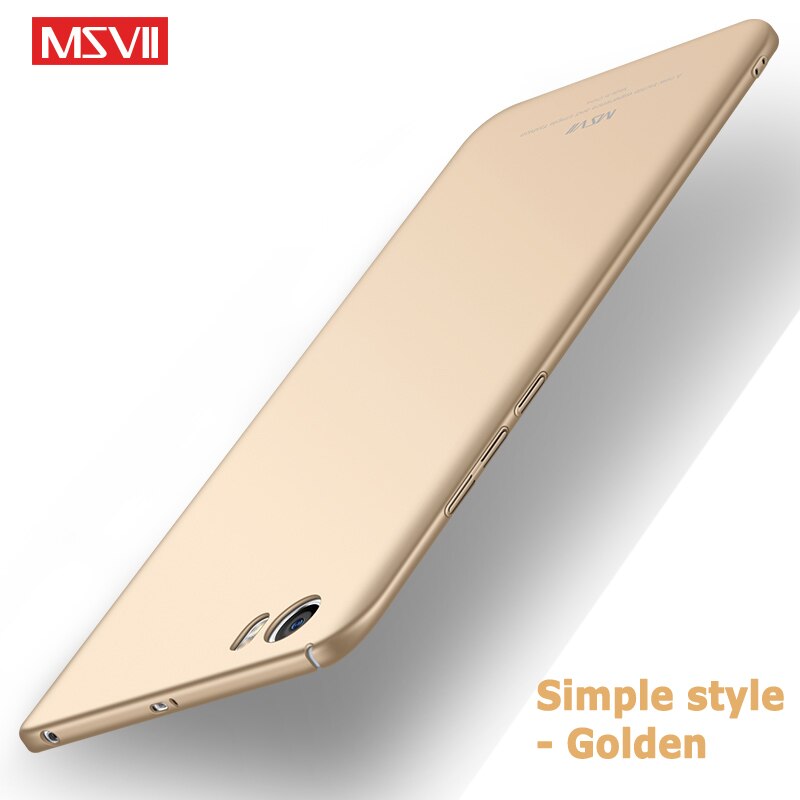 Xiaomi Mi 5 Case Cover Msvii Silm Frosted Cases For Xiaomi Mi 5S Mi5s Case Xiomi Mi5 PC Cover For Xiaomi Mi5 S M5 Cases 5.15": For Xiaomi Mi5s / Simple gold