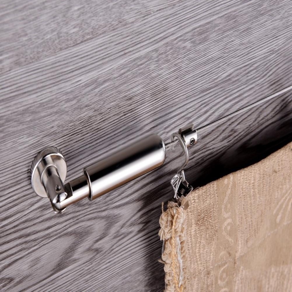 304 rustfritt stål gardin 5m wire gardin wire stang sett tau kabel strammer hjem gardin hjem dekorative tilbehør sett