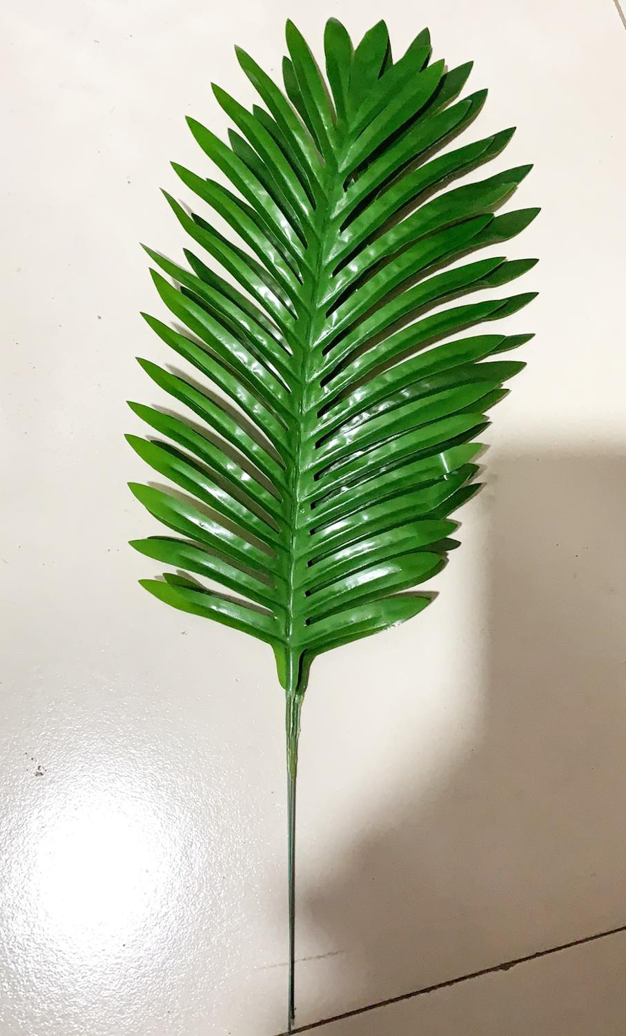 6 stk kunstige blade tropiske palmeblade simuleringsblade til luau temafest dekorationer gør-det-selv hjem havedekoration fotorekvisitter: Grøn 1