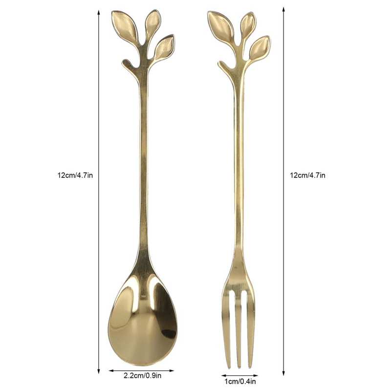 Roestvrij Staal Vork Lepel Blad Spork Polijsten Servies Menglepel Koffie Suiker Desert Lepel Thuis Keuken Benodigdheden