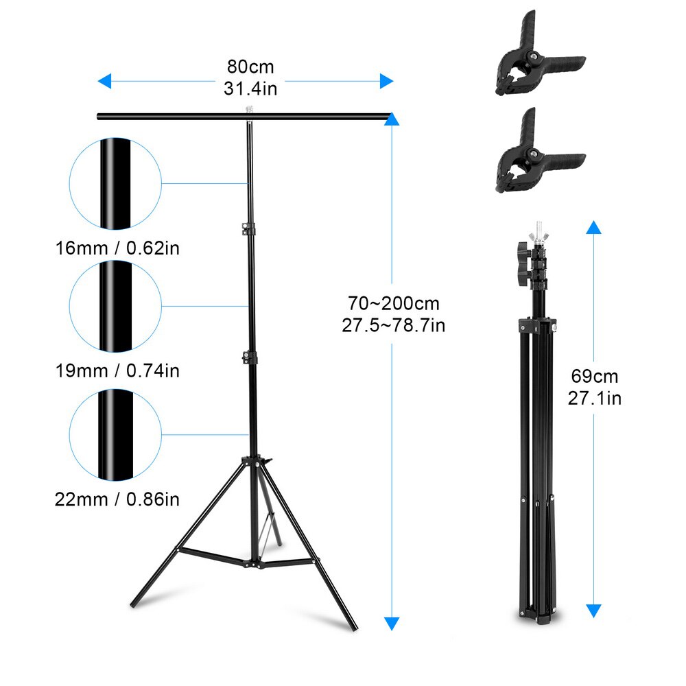 Hintergrund Rahmen Fotografie Hintergrund T-förmigen Hintergrund Unterstützung Stehen System Metall hintergründe für foto studio Mehrere größe: 80X200cm