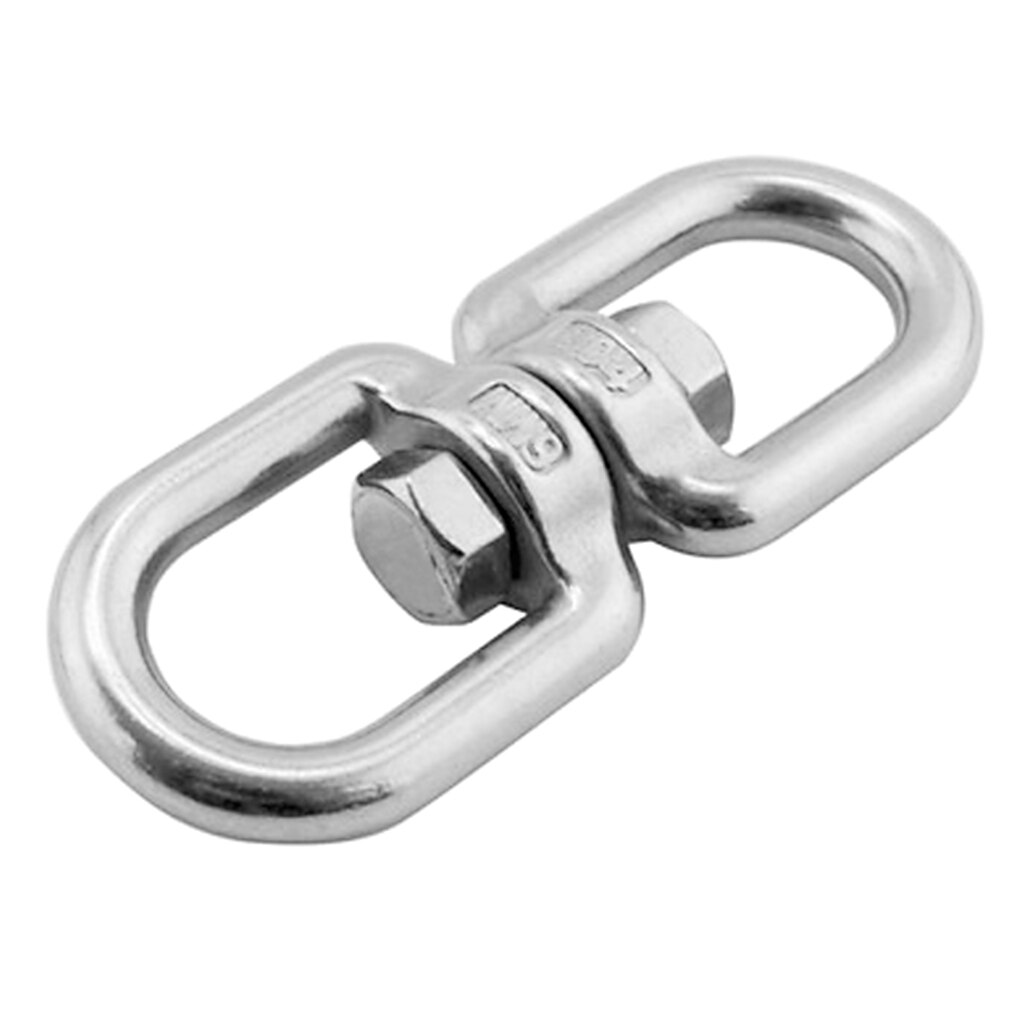 Stainless Steel Swivel Double Loops Hook Connector Two Ended Ring Link