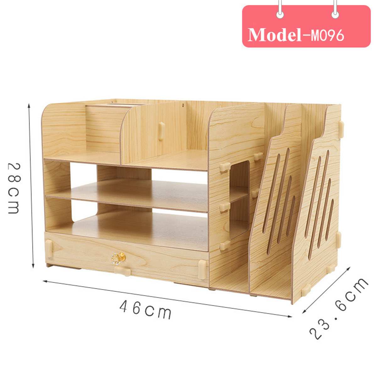 Multifunctional Desktop Office Organizer Storage Box Pen Pencil Box Jewelry Makeup Holder Stationery Brown Office Storage Rack