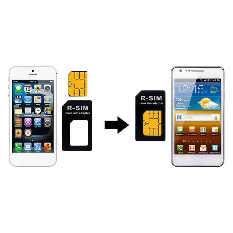 Zwart Nano Sim-kaart Naar Micro Standard Adapter Converter Sets Sim Card Tool Voor Telefoon Accessoires